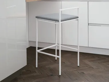 JULY - High fabric stool with back by Sedit - view 2