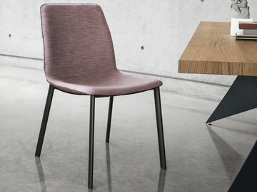 TWIST - Upholstered fabric chair with metal frame by Sedit - view 2