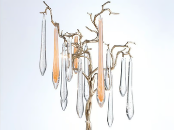 AQUA WILLOW - Halogen handmade bronze table lamp by Serip - view 3