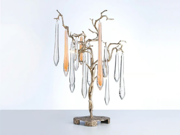 AQUA WILLOW - Halogen handmade bronze table lamp by Serip - view 2