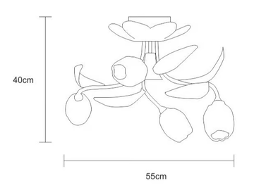 BOUQUET ARBOR SMALL - Handmade bronze ceiling lamp by Serip - view 3