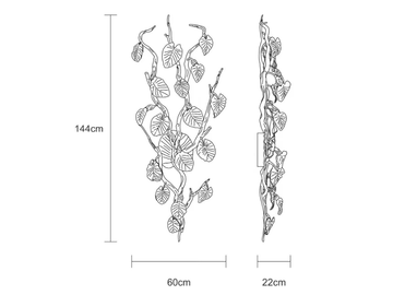 CALATHEA MAJESTICA SMALL - LED handmade bronze wall lamp by Serip - view 3