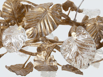 CALATHEA MEDALLION - LED handmade bronze pendant lamp by Serip - view 3