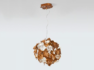CALATHEA ORBIFOLIA - LED handmade bronze pendant lamp by Serip - view 2