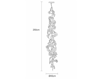 CALATHEA ORNATA LARGE - LED handmade bronze pendant lamp by Serip - view 3