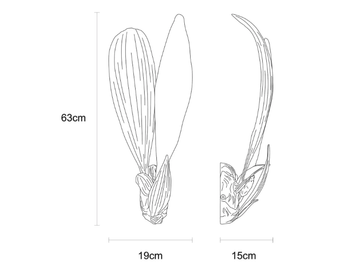 DANDELION CYPSELA DUO - LED handmade bronze wall lamp by Serip - view 3