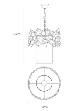 DIAMOND CLEOPATRA LARGE - Halogen pendant lamp with crystals by Serip - view 3