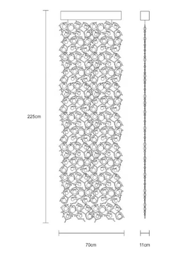DIAMOND PERSA RECTANGLE - Halogen bronze pendant lamp with crystals by Serip - view 3