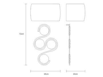LINES CLEF TREBLE - Handmade bronze wall light by Serip - view 3