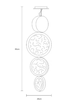 LUNA CLOVER - LED handmade bronze pendant lamp by Serip - view 3