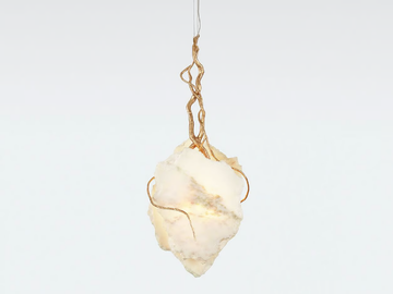 ORIGEM OUTER CORE - LED handmade bronze and stone pendant lamp by Serip - view 2
