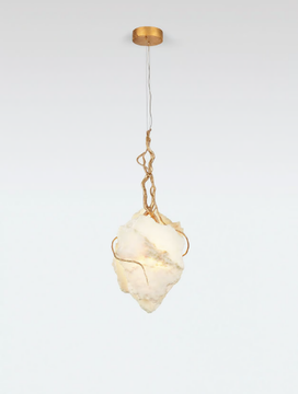 ORIGEM OUTER CORE - LED handmade bronze and stone pendant lamp by Serip - view 3