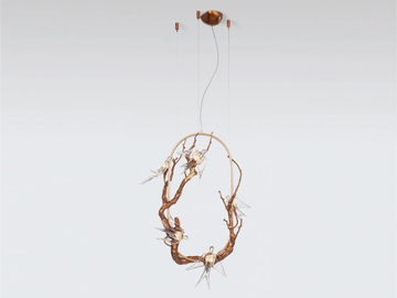 VOA UTOPIA LARGE - LED handmade bronze pendant lamp by Serip - view 2