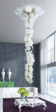 NENUFAR WATER LILY LARGE - LED handmade bronze pendant lamp by Serip - view 3