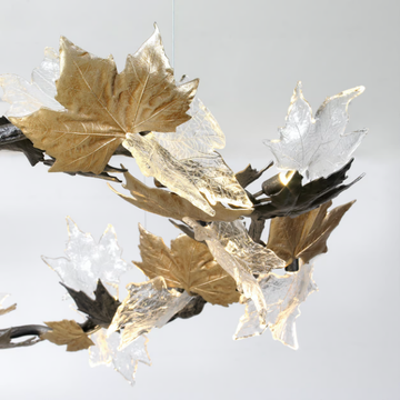 FOLIO CROWN - Handmade bronze pendant lamp by Serip - view 3