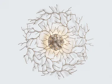 CORAL ZOA EYE LARGE - LED handmade bronze wall lamp by Serip - view 2
