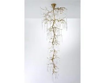 GLAMOUR STALACTITE LARGE - Handmade bronze pendant lamp by Serip - view 2