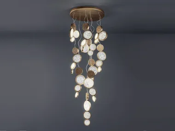 LUNA DREAM CATCHER - LED handmade bronze ceiling lamp by Serip - view 2