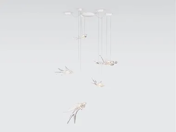 VOA MOBILE MEDIUM - Handmade LED bronze pendant lamp by Serip - view 2
