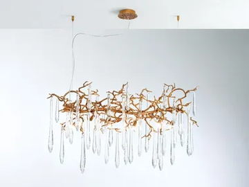 AQUA MAKRAMA - Handmade bronze pendant lamp by Serip - view 2