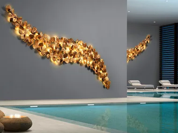 LABYRINTH - LED handmade bronze wall lamp by Serip - view 2