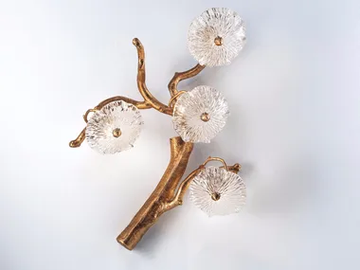 NENUFAR NYMPHAEA SMALL - Handmade bronze wall light by Serip - view 2