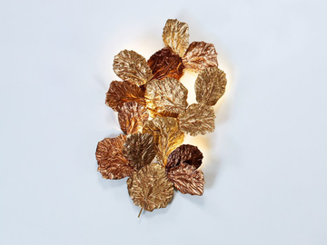 PATHLEAF HEAP MEDIUM - LED handmade bronze wall lamp by Serip - view 2