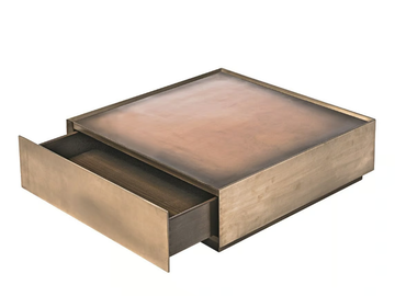 BLOCK - Low wooden coffee table with storage space by Shake - view 2