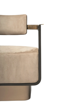 BOSTON - Nabuk armchair with armrests by Shake - view 3