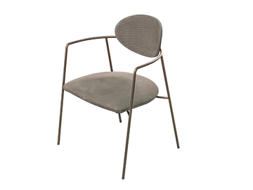 EDEN - Upholstered nabuk chair with armrests by Shake - view 3