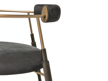 FRAME - Upholstered nabuk chair with armrests by Shake - view 3
