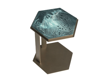HEX - Hexagonal metal side table by Shake - view 3