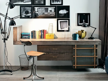 LINE - Wall-mounted wooden day system with shelves by Shake - view 3