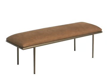 PRISM - Upholstered leather bench by Shake - view 2