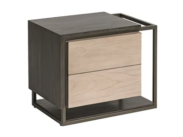 CUBIC - Rectangular wooden bedside table with drawers by Shake - view 2