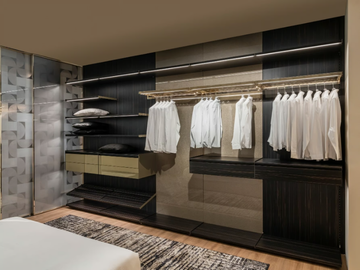 BLADE NIGHT SYSTEM - Sectional ebony walk-in wardrobe by Sicis - view 2