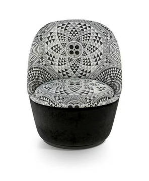 BLOSSOM - Swivel fabric armchair by Sicis - view 3