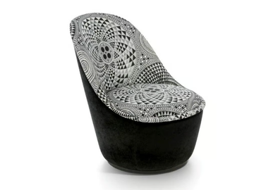 BLOSSOM - Swivel fabric armchair by Sicis - view 2