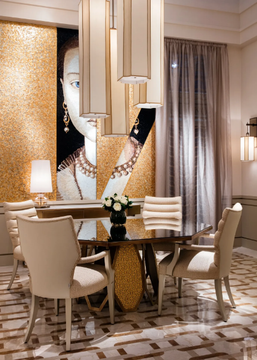 BORGIA - Octagonal mirrored glass table by Sicis - view 3