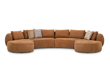 BOTERO - Sectional curved fabric sofa by Sicis - view 3