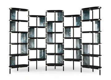 FEBE - Open floor-ceiling mounted bookcase by Sicis - view 3