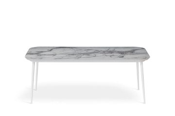 FILICUDI - Aluminum garden table with Vetrite top by Sicis - view 3