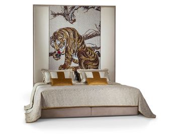 KOMO - Double bed with high headboard by Sicis - view 2