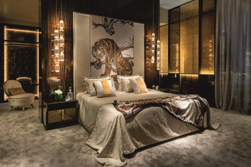 KOMO - Double bed with high headboard by Sicis - view 3