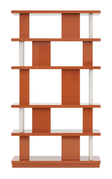 OSAKA - Open wooden and leather bookcase by Sicis - view 3