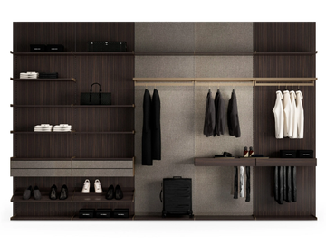 BLADE NIGHT SYSTEM - Sectional ebony walk-in wardrobe by Sicis - view 3