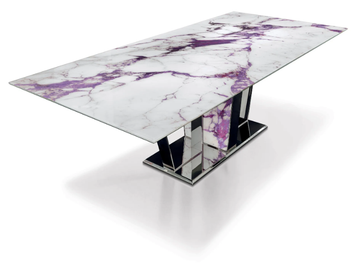 BOSTON - Rectangular glass dining table by Sicis - view 2