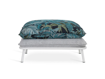 LIPARI - Square fabric garden pouf with removable cover by Sicis - view 2