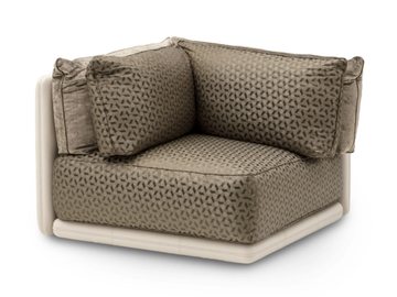 ISLAND - Corner modular fabric armchair by Sicis - view 2