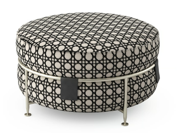 AMARETTO - Round fabric pouf by Sicis - view 2